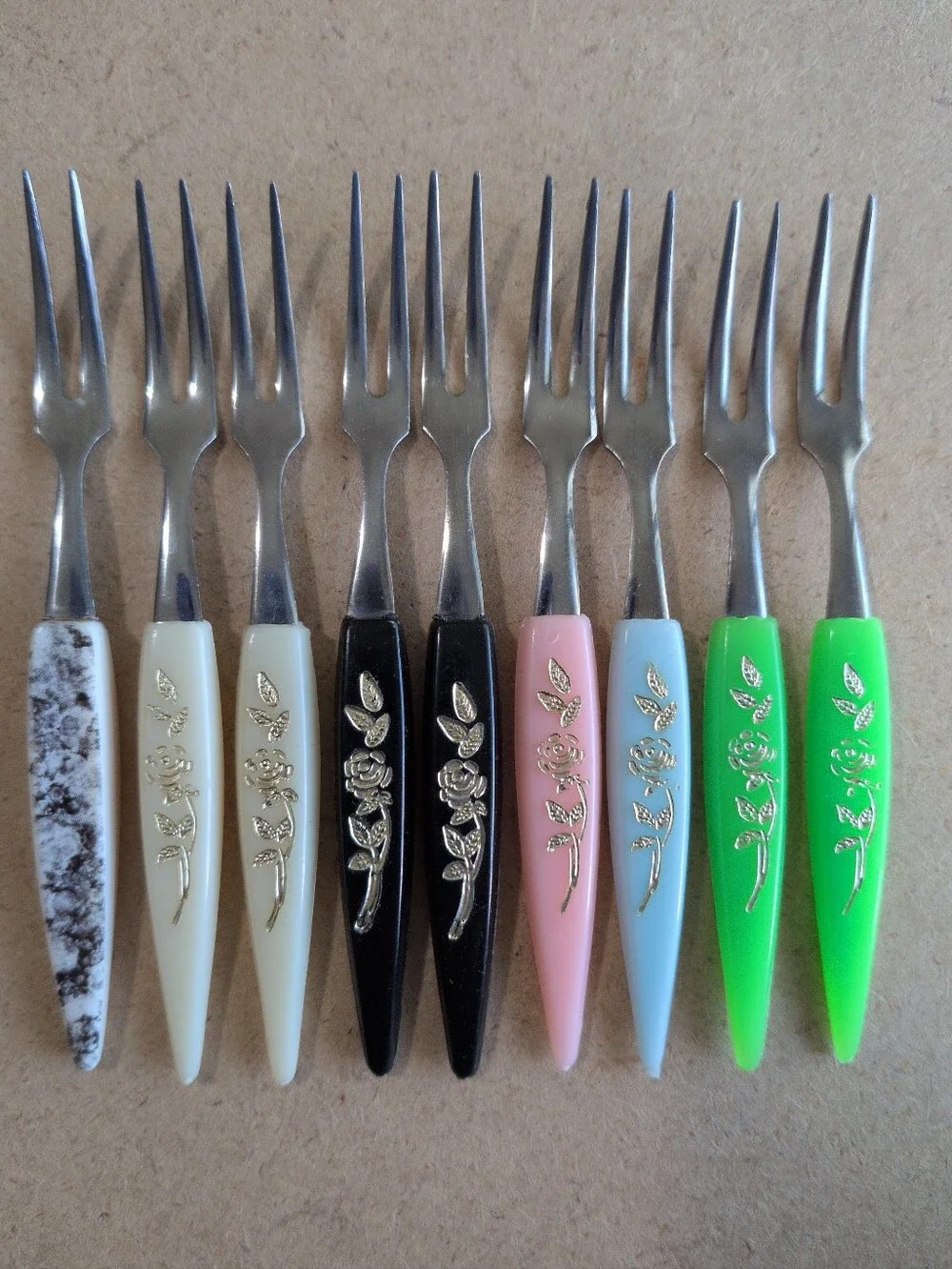 Mini Forks Stainless Steel Set in Mixed Colors